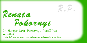 renata pokornyi business card